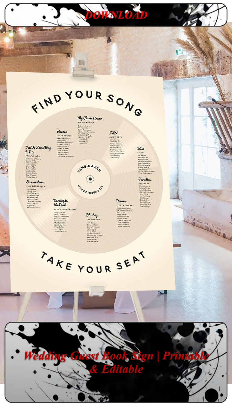 Wedding Guest Book Sign | Printable & Editable