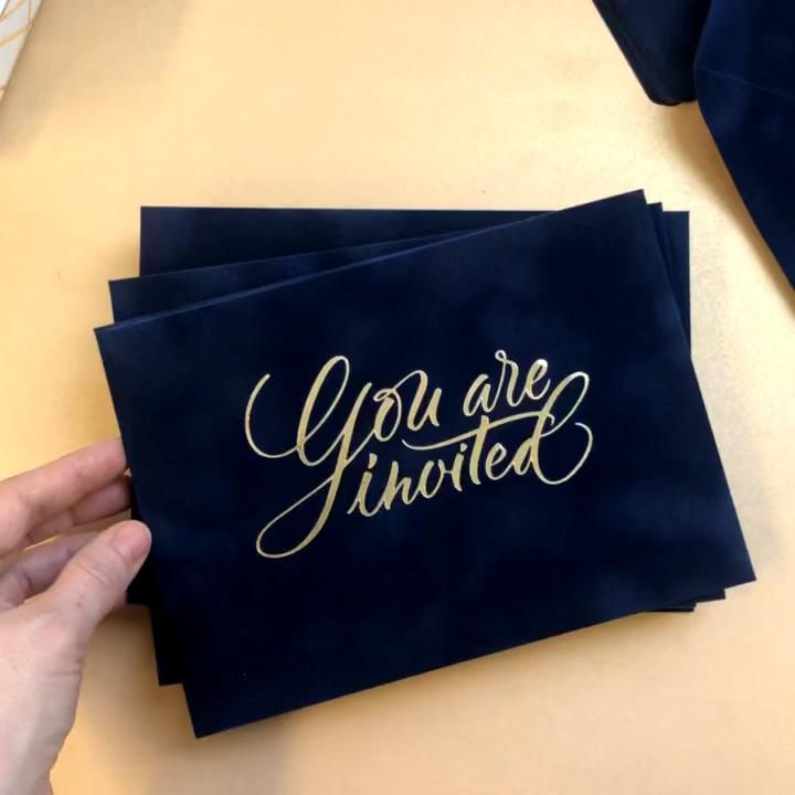 Velvet Envelopes for Wedding