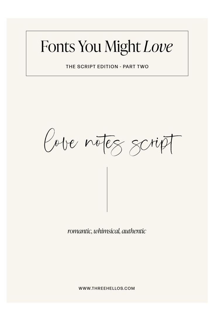 Love Notes Script Font — Romantic Handwritten Style