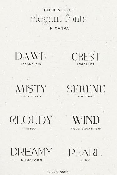 Minimalist Fonts for Pinterest Mood Inspo