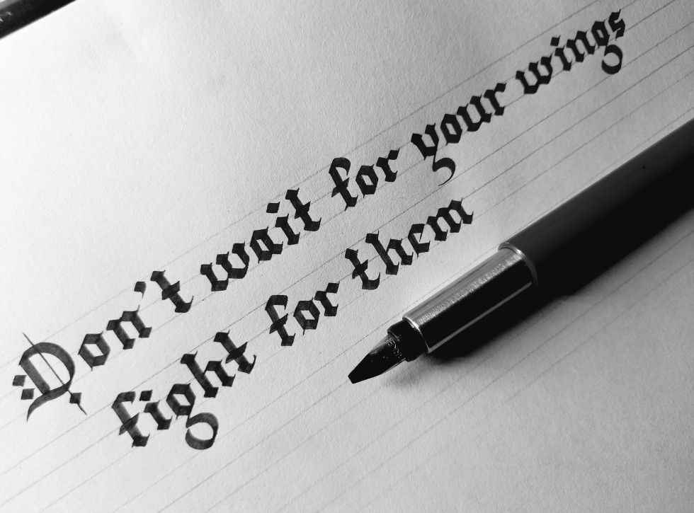 Gothic Calligraphy Quote