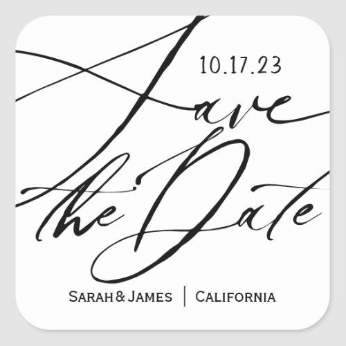 Save the date, modern calligraphy