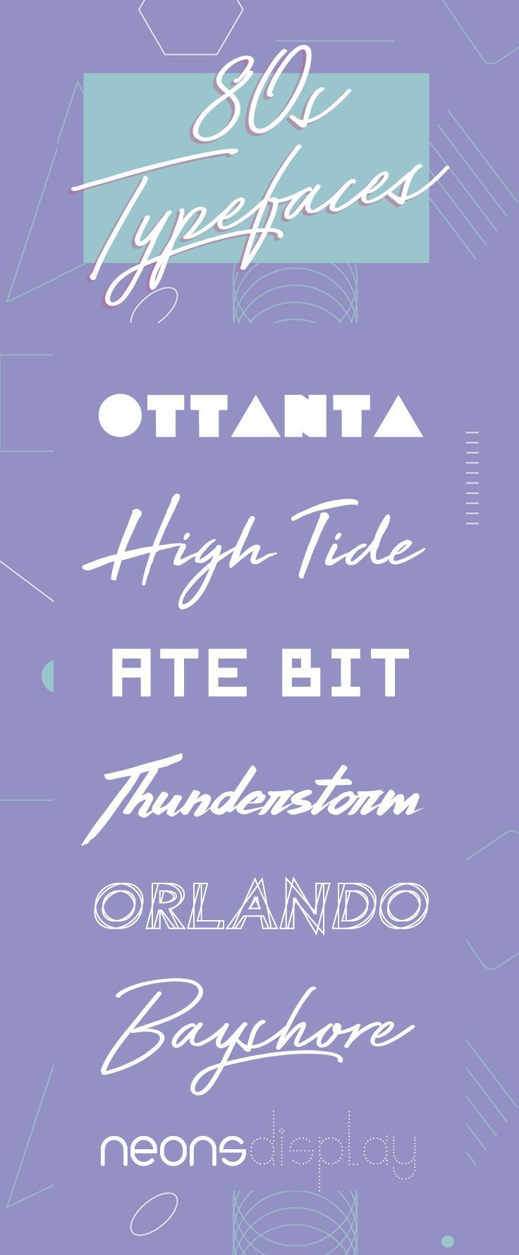 20 Perfect 1980’s Typefaces to Evoke Nostalgia