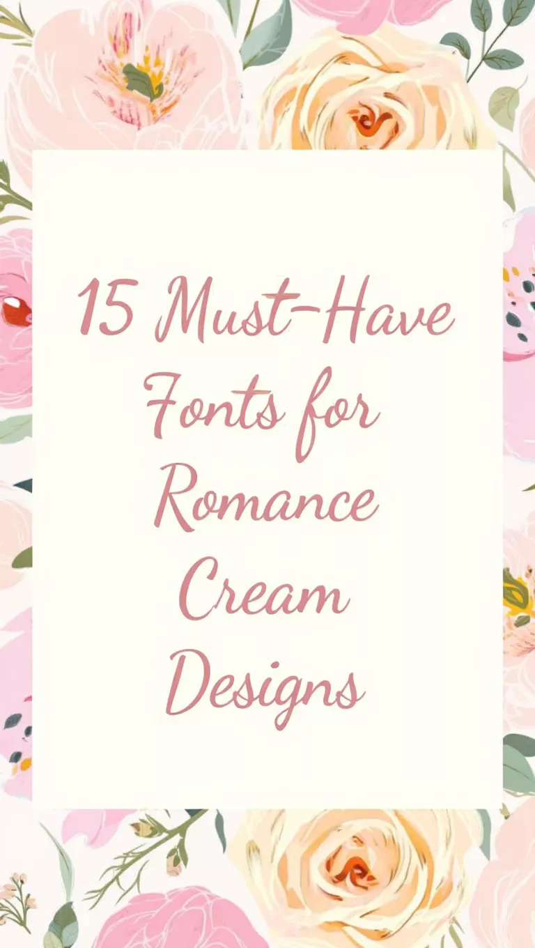 15 Must-Have Fonts for Romance Cream Designs