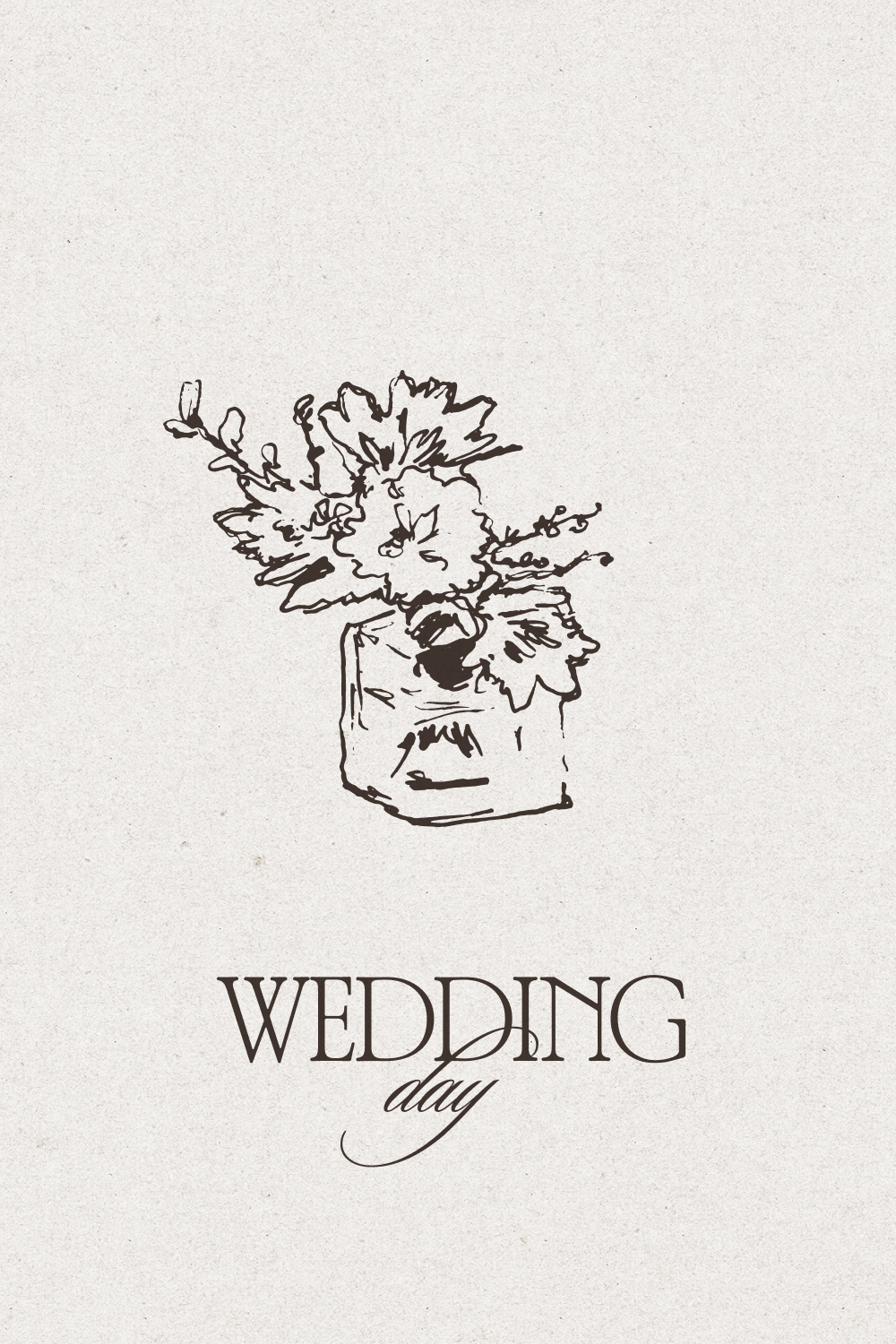 Wedding Day Vector Illustration Set