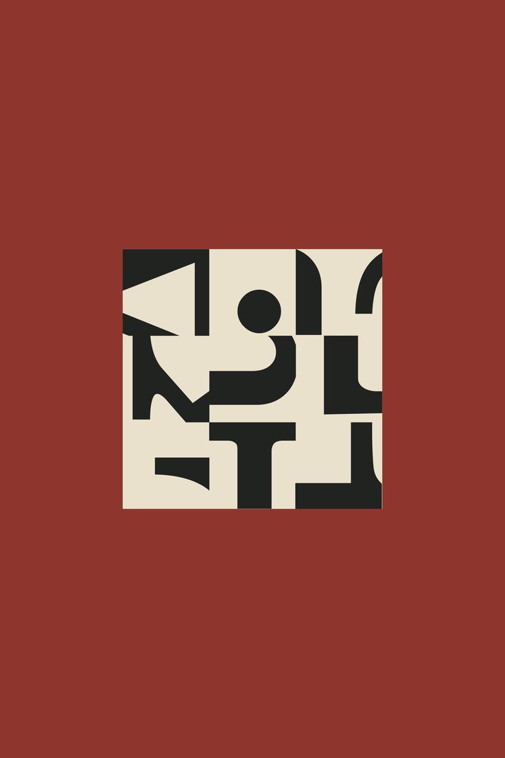 Mid-century inspired retro style logo collage pattern for a vintage furniture store brand identity